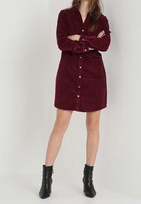 Dorothy Perkins Abito a camicia - dark red