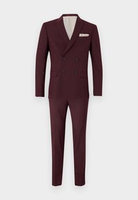 Isaac Dewhirst THE FASHION PEAK SUIT SLIM - Κοστούμι - merlot