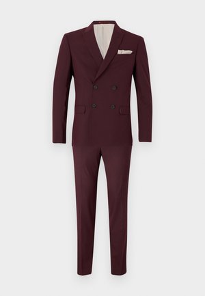 Isaac Dewhirst THE FASHION PEAK SUIT SLIM - Oblek - merlot