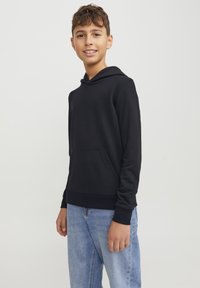 Jack & Jones Junior - JJEBRADLEY HOOD - Bluză de molton - black Imagine miniatură 1