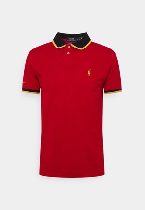 CUSTOM SLIM FIT MESH POLO SHIRT - Polo - red