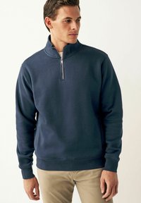 Next HALF ZIP FUNNEL NECK - Sudadera - mottled blue