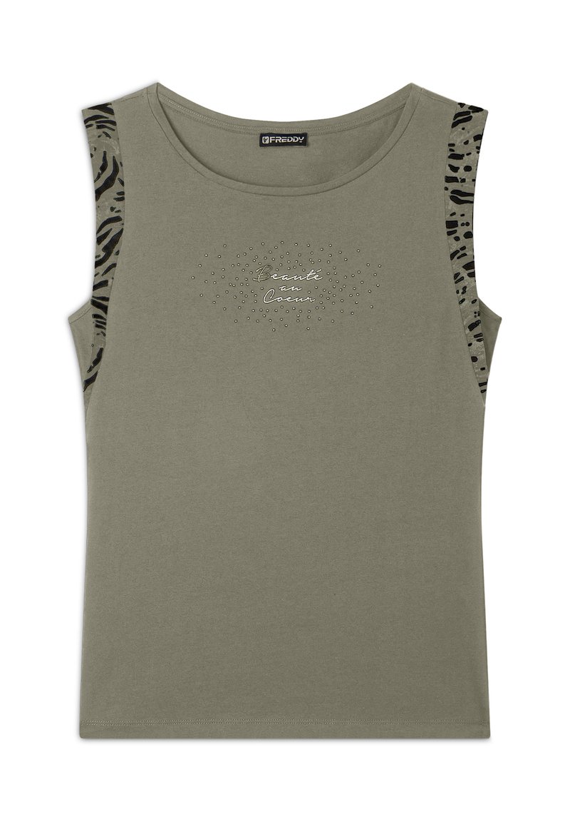 Freddy SENZA MANICHE CON DETTAGLI - Top - aloe zebra animalier