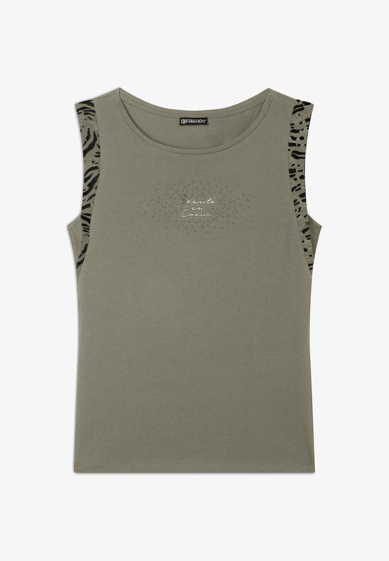 Freddy SENZA MANICHE CON DETTAGLI - Top - aloe zebra animalier