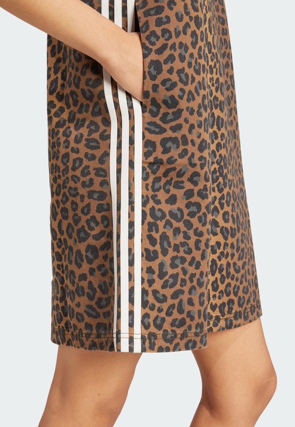 LEO PRINT - Jersey dress - multicolor bronze strata3