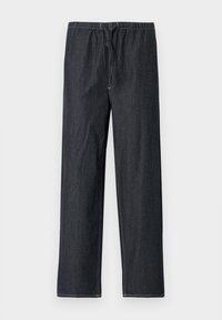 OBJGINA BARREL PANT - Stoffhose - dark blue denim