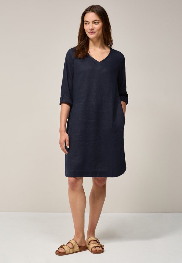 V-NECK - Freizeitkleid - blau