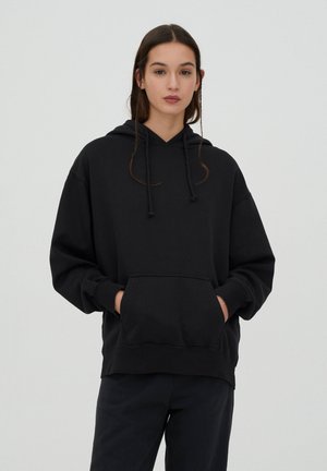 Felpa con cappuccio - black