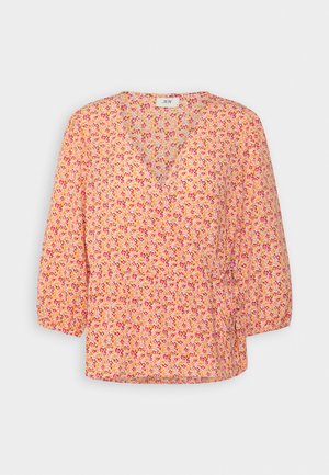 JDY JDYBIRNA WRAP - Bluza - cloud dancer/orange