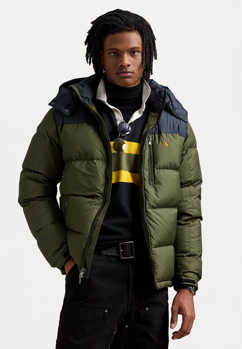 Polo Ralph Lauren - THE GORHAM COLOR BLOCKED DOWN JACKET - Dunjakker - armadillo/black, Forstør