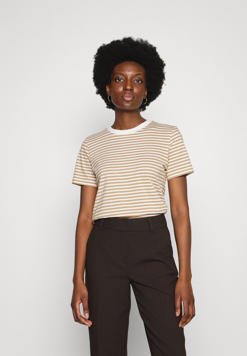 Selected Femme T-shirt estampada - tannin