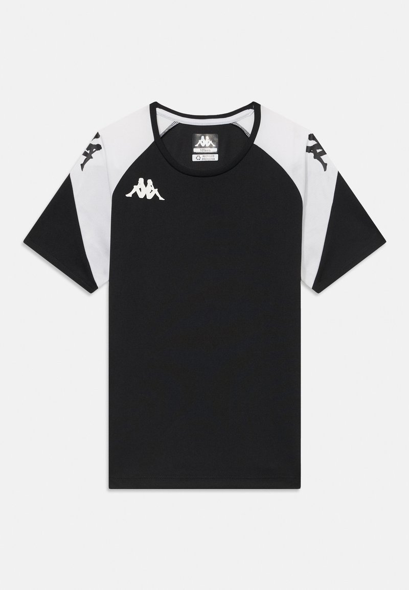 Kappa LORETO UNISEX - T-skjorte til trening - black/white
