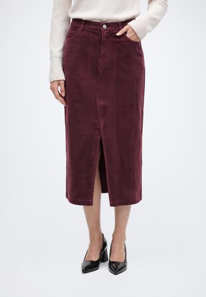 ONLY, ONLMOXIE SLIT SKIRT - Пола тип молив - mauve wine