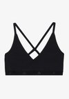 LIGHT SUPPORT TRIANGLE SPORTS BRA WITH ADJUSTABLE CROSS BACK STRAPS - Sports-BH-er med lett støtte - black
