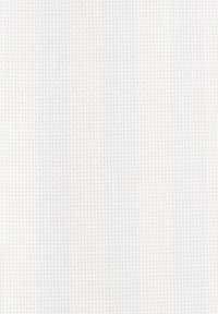 Weißer Stoff mit einer feinen Rautenmusterstruktur, versehen mit kleinen farbigen Punkten. Das Material wirkt leicht und gewoben und eignet sich für verschiedene Anwendungen.