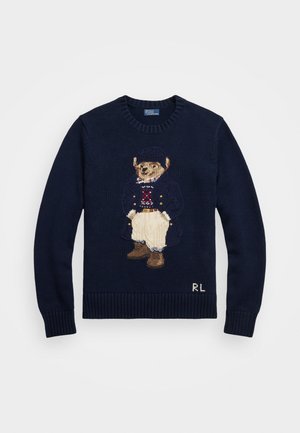 Polo Ralph Lauren POLO BEAR CREWNECK SWEATER - Neule - hunter navy multi
