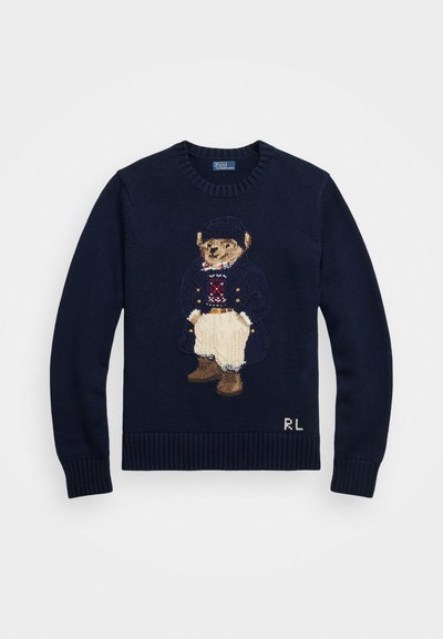 Polo Ralph Lauren POLO BEAR CREWNECK SWEATER - Džemperis - hunter navy multi
