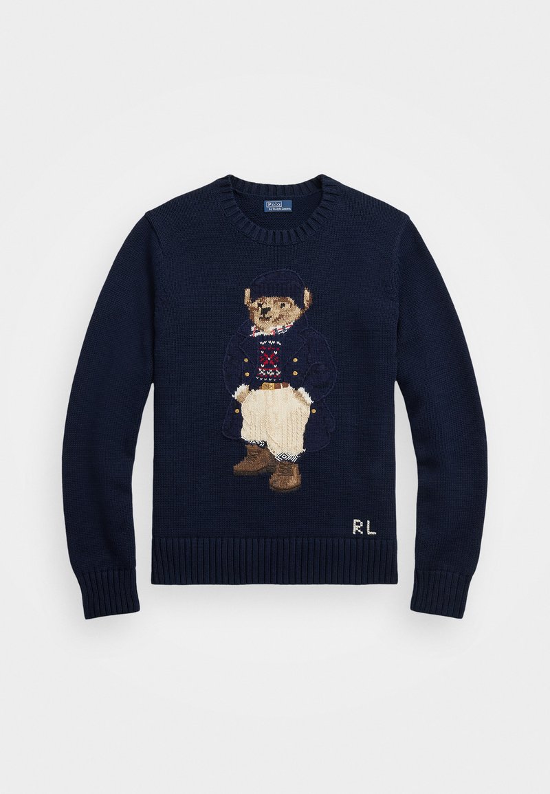 Polo Ralph Lauren POLO BEAR CREWNECK SWEATER - Pullover - hunter navy multi