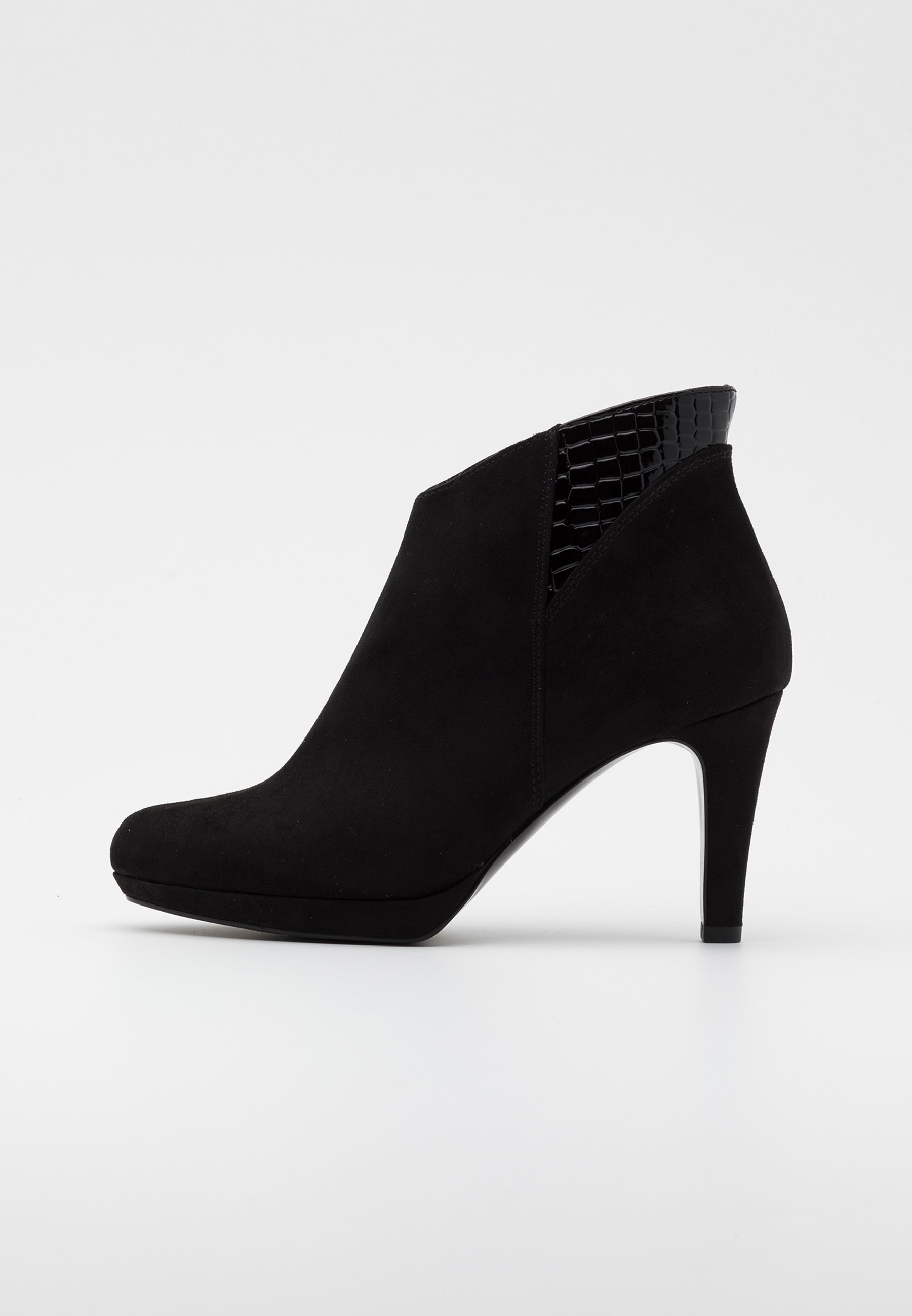 Enkellaarsjes met hoge hak black Enkellaarsjes met hoge hak black