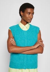 Samsøe Samsøe NOR CARDIGAN  - Casaco de malha - tile blue melange