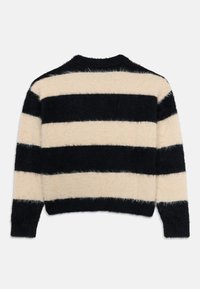 Calvin Klein Jeans STRIPE SWEATER - Pullover - whitecap gray/black
