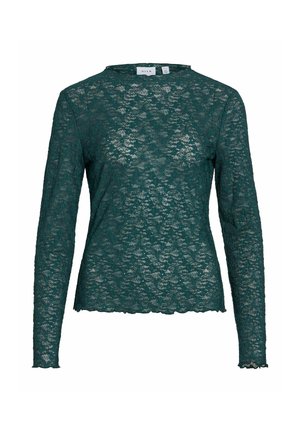 VILA, LONG SLEEVED TOP VIFAY HIGH NECK - Blouse - ponderosa pine