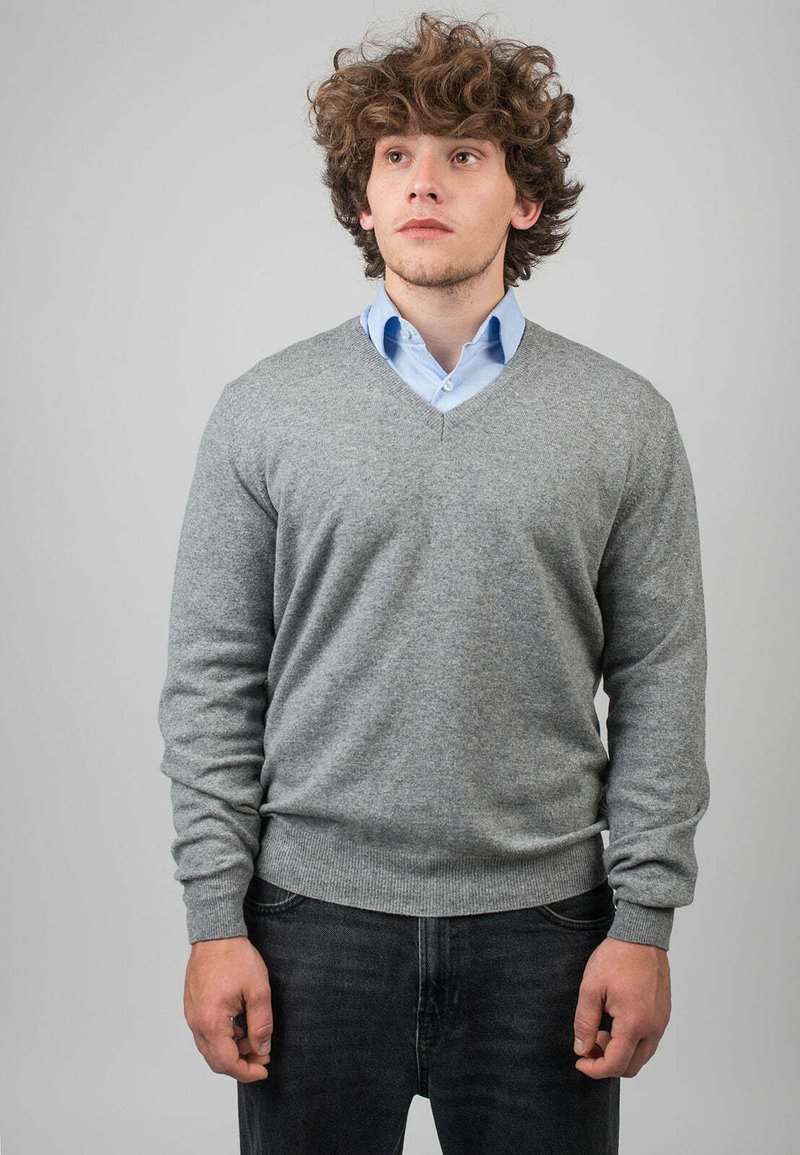 Dalle Piane Cashmere V-NECK - Neule - grigio