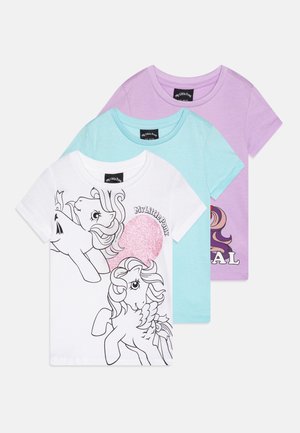 Friboo MY LITTLE PONY 3 PACK - T-shirt imprimé - light blue/off-white/lilac