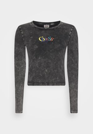 AIMEE CLASSIC LOGO  - Topper langermet - jet black multi