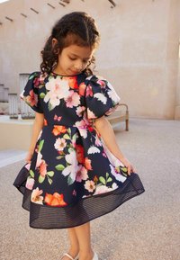 Baker by Ted Baker BAKER BY TED BAKER NAVY BLUE FLORAL SCUBA DRESS - Rochie de zi - navy