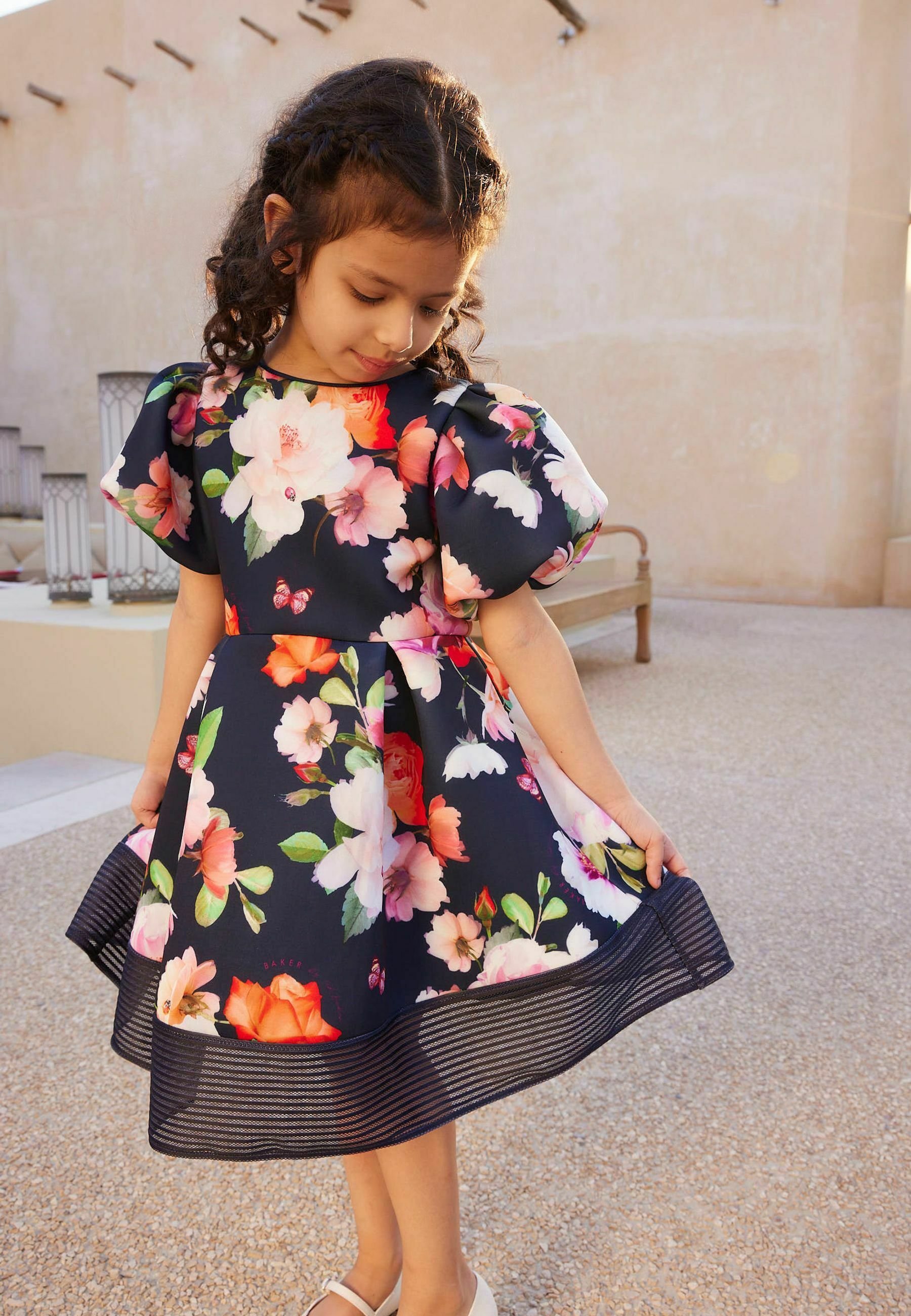 ted baker navy blue floral dress Ted Baker Navy Blue Floral Regular Fit Midi Dress