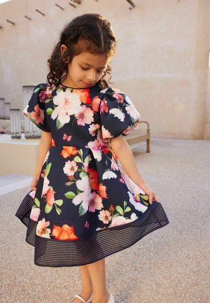 Baker by Ted Baker BAKER BY TED BAKER NAVY BLUE FLORAL SCUBA DRESS - Vestito casual - navy
