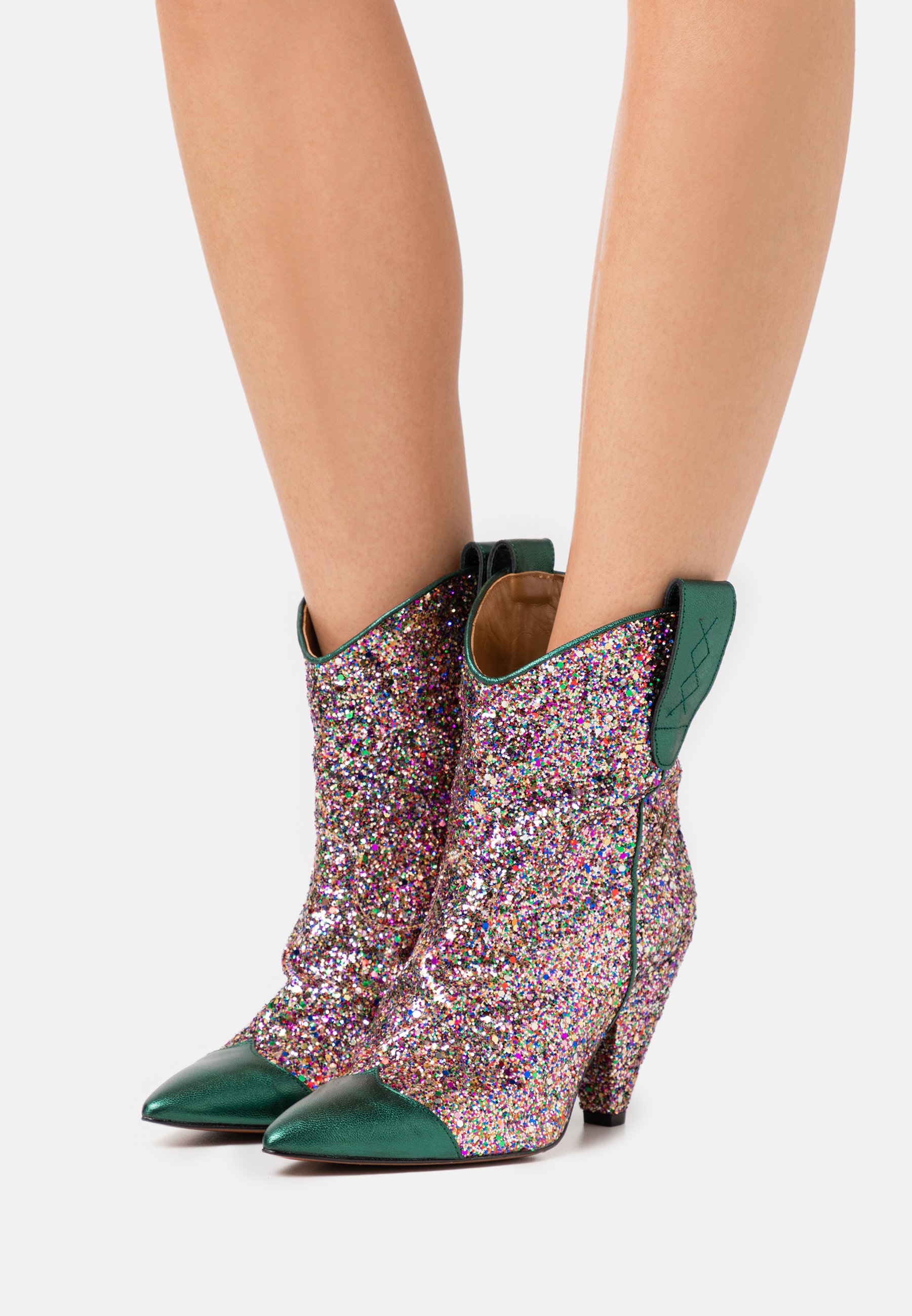 Enkellaarsjes met hoge hak eclat greenmulticolor Enkellaarsjes met hoge hak eclat greenmulticolor