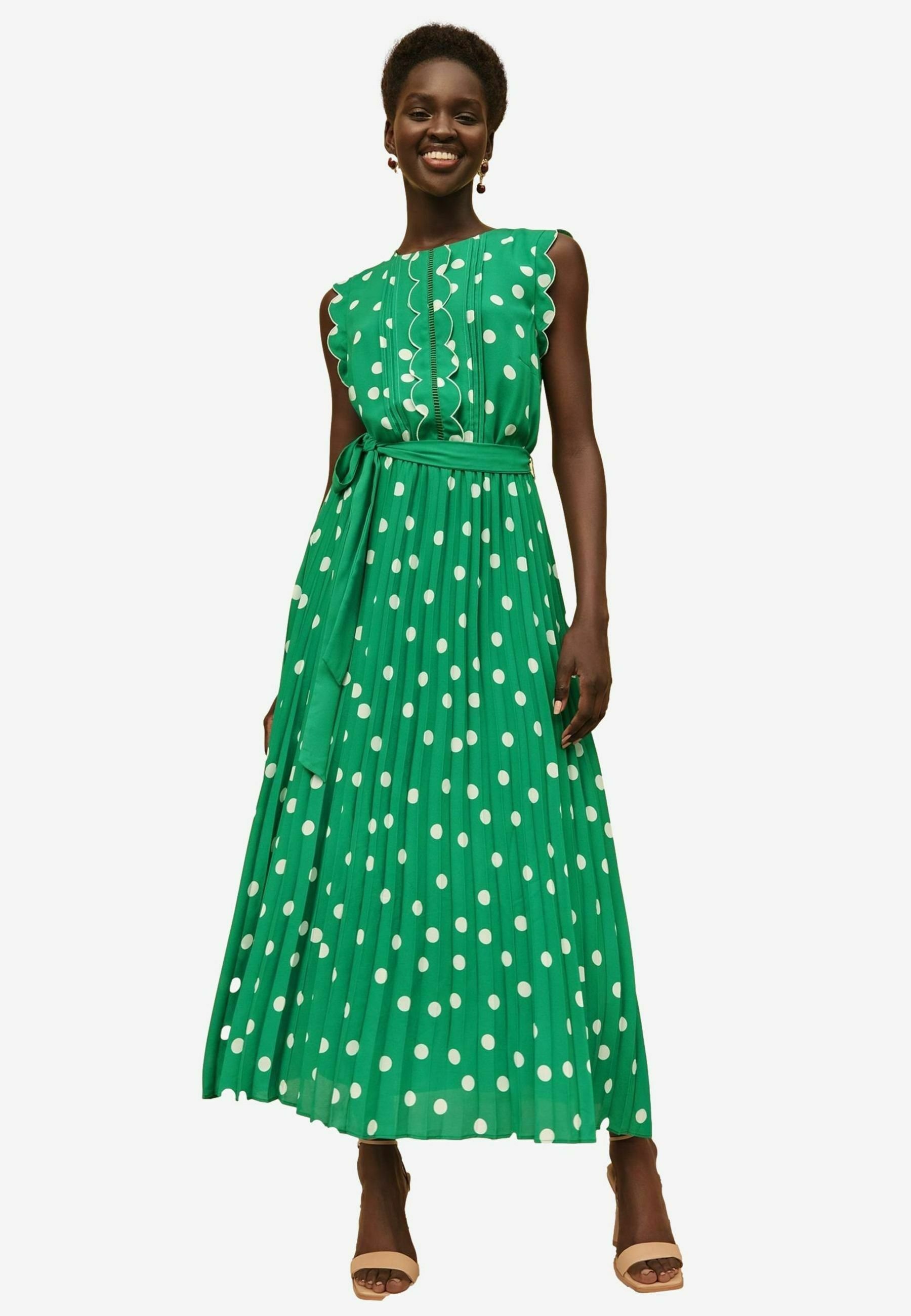 Love Roses REGULAR FIT SCALLOP DETAIL Vestito lungo green