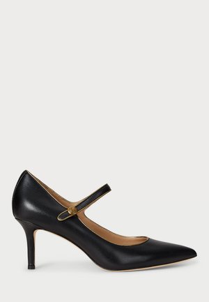 LANETTE TWO-TONE LEATHER MARY JANE PUMP - Classic heels - black/antique gold