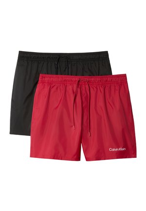 Calvin Klein Swimwear, 2-PACK SWIM TRUNKS WITH WET BAG - Short de bain - black/rio red