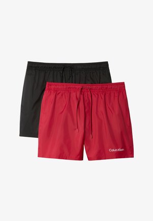 Calvin Klein Swimwear, 2-PACK SWIM TRUNKS WITH WET BAG - Short de bain - black/rio red