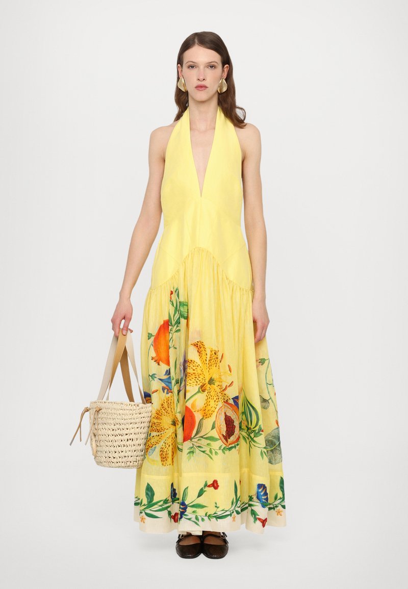 Alemais DAHLIA HALTER GOWN - Maxi dress - lemon/yellow - Zalando Alemais DAHLIA HALTER GOWN - Maxi dress - lemon/yellow - Zalando