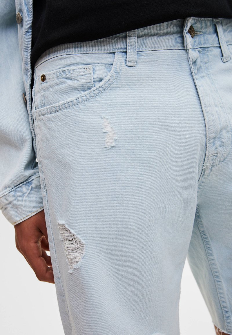 Herren Skinny Fit | PULL&BEAR Jeans Shorts stone blue denim/stone-blue denim - VK17933 Herren Skinny Fit | PULL&BEAR Jeans Shorts stone blue denim/stone-blue denim - VK17933