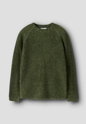 Name it, KNITTED PULLOVER OVERSIZED - Pullover - olive night