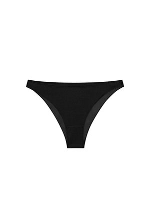 Massimo Dutti, SEMI-SHEER BRIEFS WITH METALLIC DETAIL - Slip - black