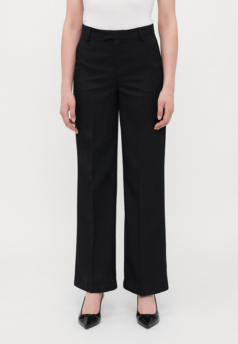 Gina Tricot Tall STRAIGHT TROUSERS - Bukse - black