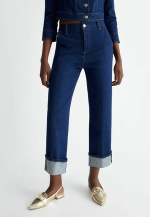 Flared Jeans - dark-blue denim