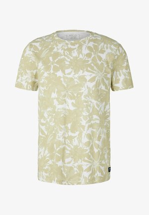 T-shirt con stampa - white green floral camou print