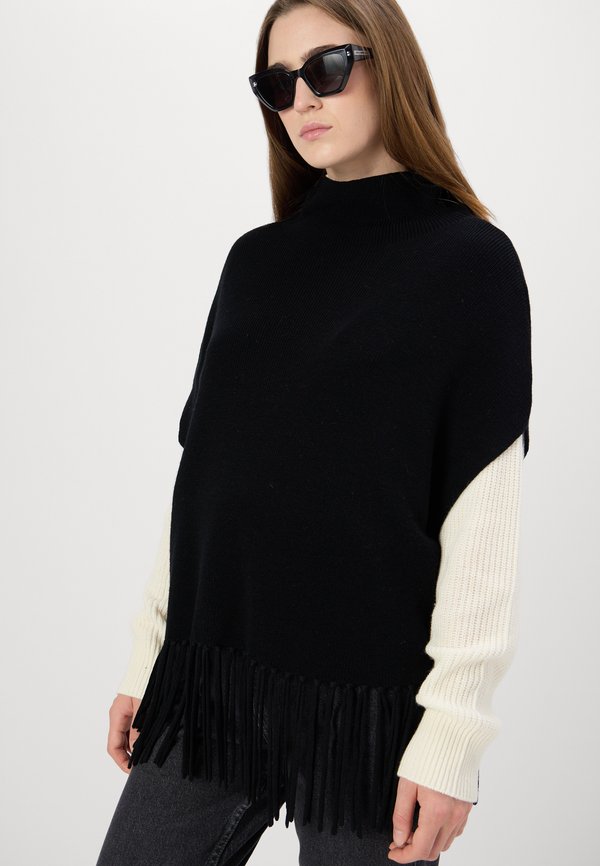 PONCHO - Cape - nero2