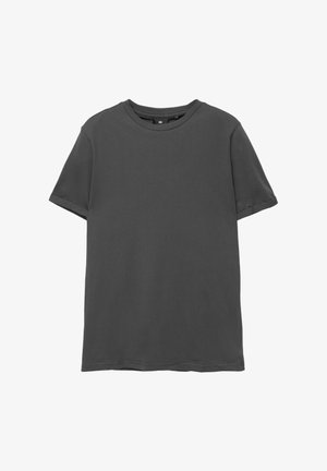 PULL&BEAR, BASIC-SHIRT IM MUSCLE-FIT - Základné tričko - metallic grey