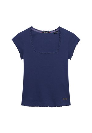 Superdry & Co, SUPERDRY ESSENTIAL SQUARE NECK SHORT SLEEVE T-SHIRT.. - T-shirts basic - mariner navy