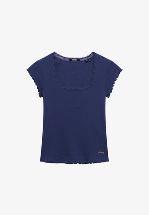 Superdry & Co, SUPERDRY ESSENTIAL SQUARE NECK SHORT SLEEVE T-SHIRT.. - T-shirts basic - mariner navy