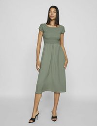 VILA MIDIKLEID KURZARM - Hverdagskjole - laurel wreath