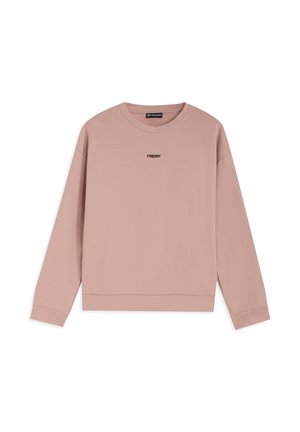 CON MAXI STAMPA E SPALLA SCESA - Sudadera - mottled pink